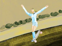a person on a skateboard
